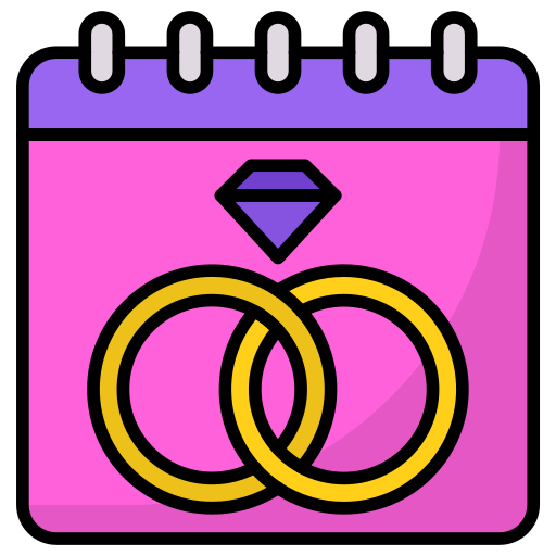 Wedding date Generic Outline Color icon