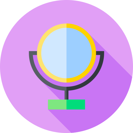 鏡 Flat Circular Flat icon