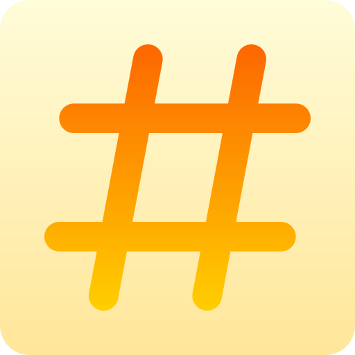 hashtag Generic Flat Gradient icono