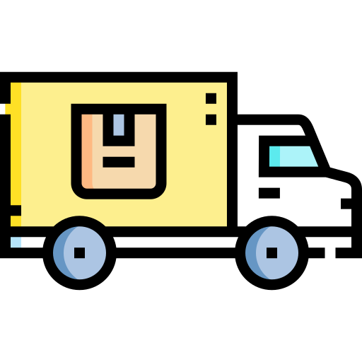 Delivery truck Detailed Straight Lineal color icon