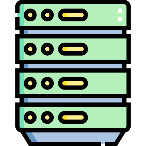 データベース Detailed Straight Lineal color icon