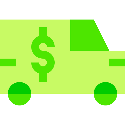bank vrachtwagen Basic Sheer Flat icoon
