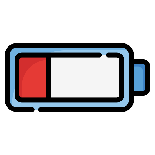 niski poziom baterii Generic Outline Color ikona