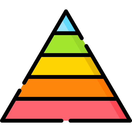 gráfico piramidal Special Lineal color icono