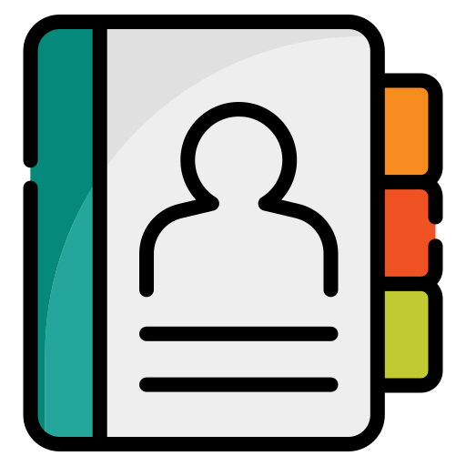 Contact Book Generic Outline Color icon