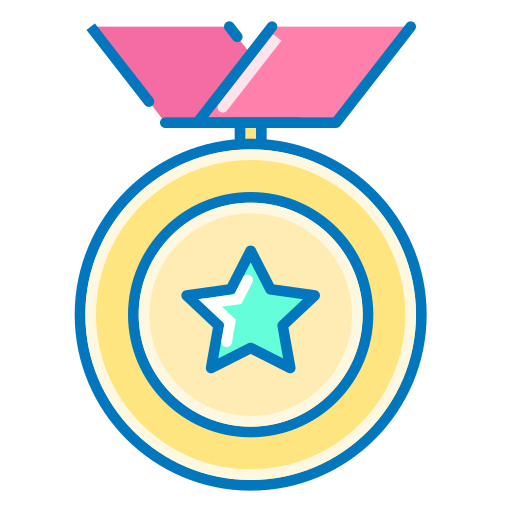 Achievement Generic Outline Color icon