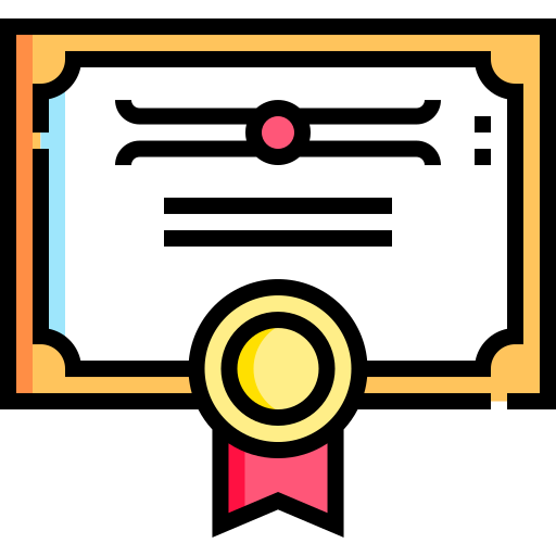 Сертификат Detailed Straight Lineal color иконка
