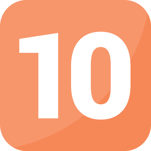 numero 10 Generic Flat icono