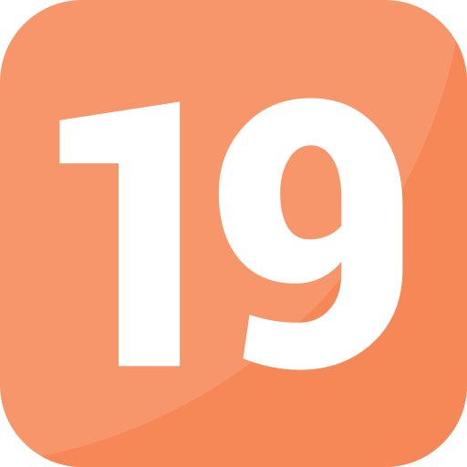 Number 19 Generic Flat icon