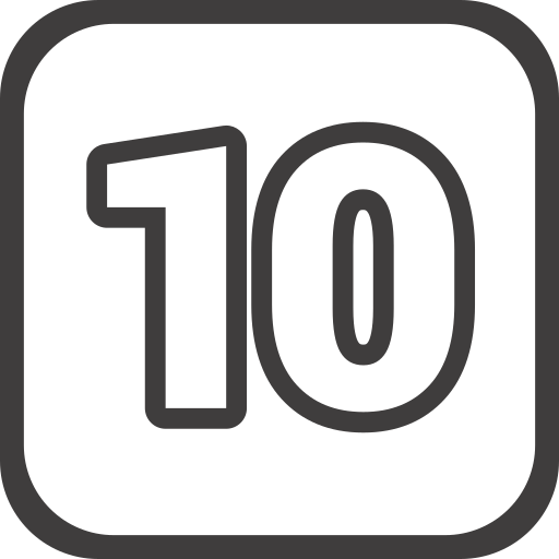 Number 10 Generic Detailed Outline icon