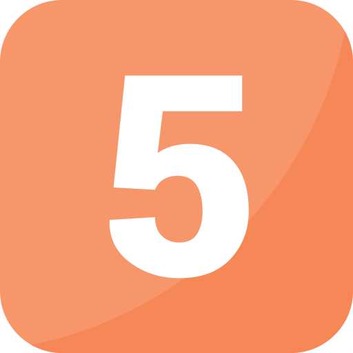 número 5 Generic Flat icono