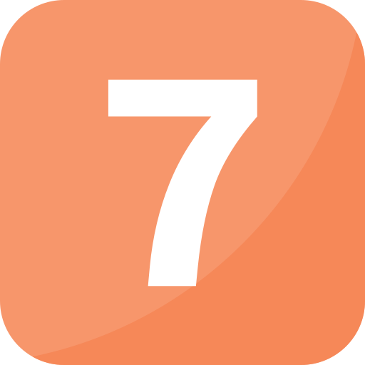 numer 7 Generic Flat ikona