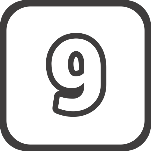 nummer 9 Generic Detailed Outline icon
