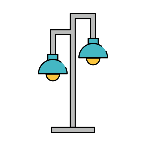 lampa podłogowa Generic Thin Outline Color ikona