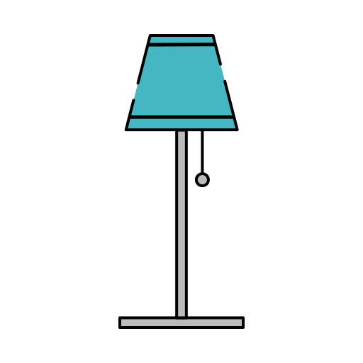 stehlampe Generic Thin Outline Color icon