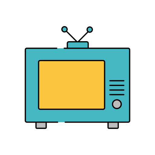 Tv Generic Thin Outline Color icon