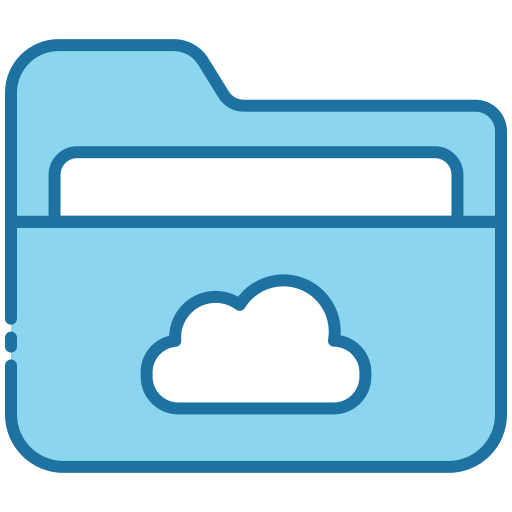cloud-map Generic Blue icoon