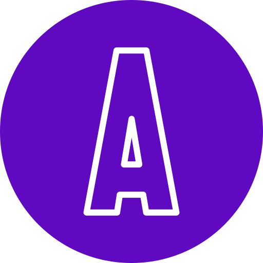 Letter A Generic Outline Color icon
