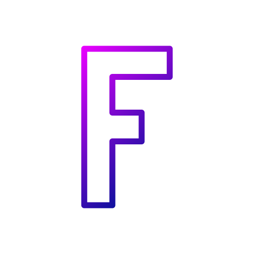 letra f Generic Gradient icono