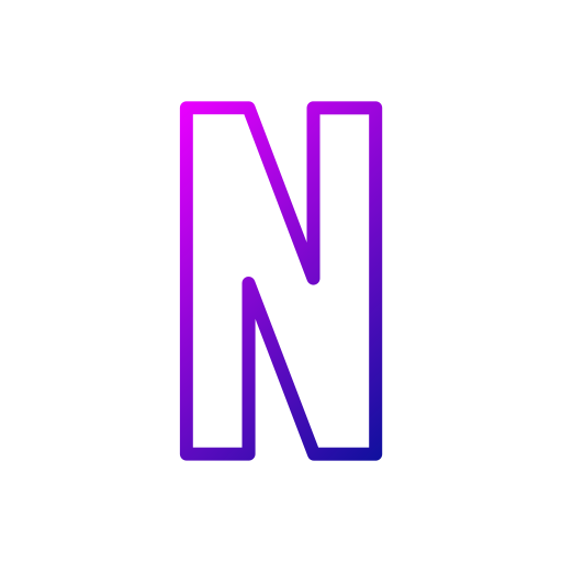 Letter N Generic Gradient icon