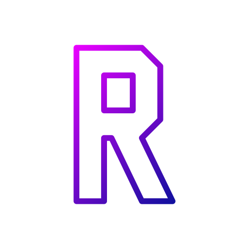 buchstabe r Generic Gradient icon