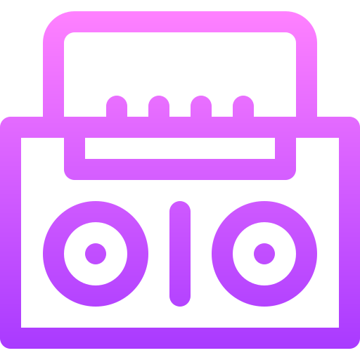 boombox Basic Gradient Lineal color icono