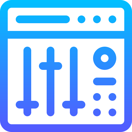 mezclador de sonido Basic Gradient Lineal color icono