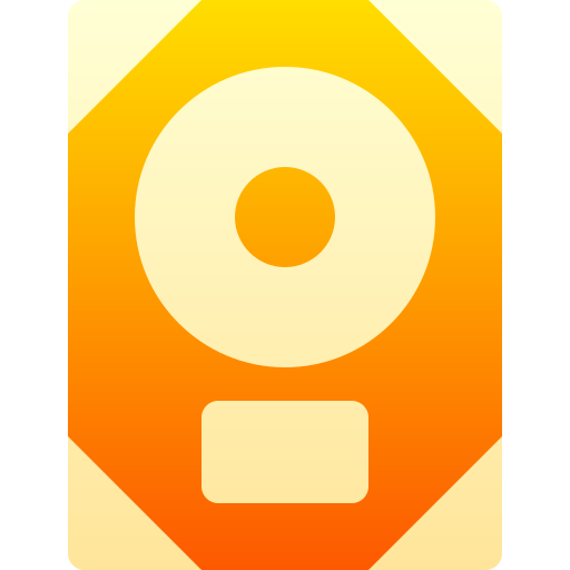 disco dorado Basic Gradient Gradient icono