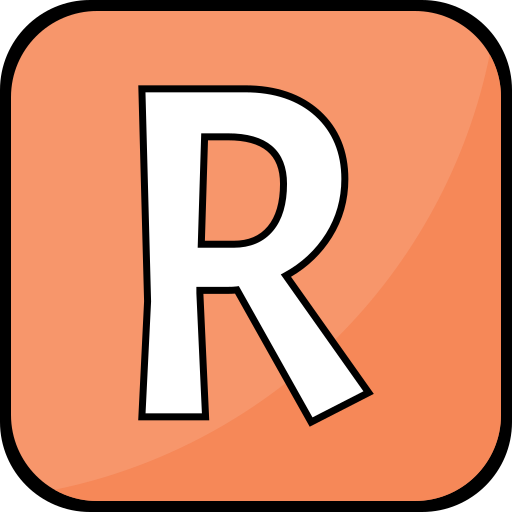 buchstabe r Generic Outline Color icon