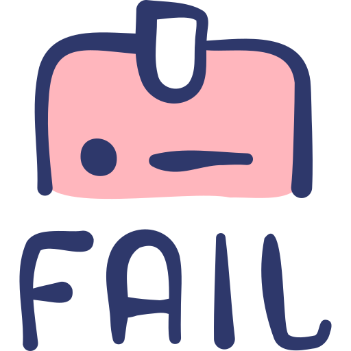 Fail Basic Hand Drawn Lineal Color icon