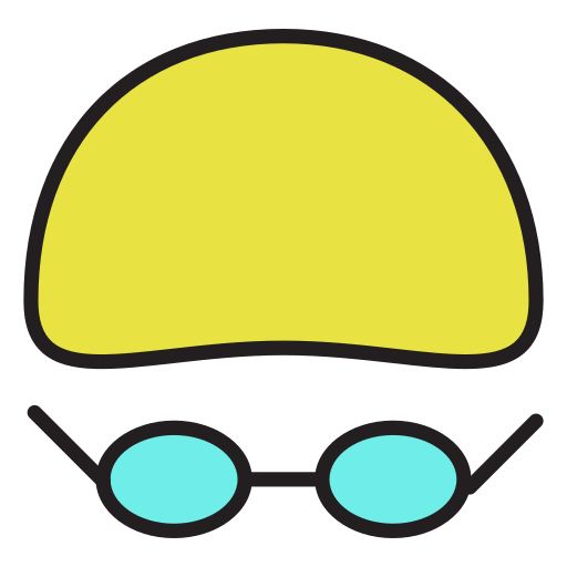 Swimming cap Generic Outline Color icon
