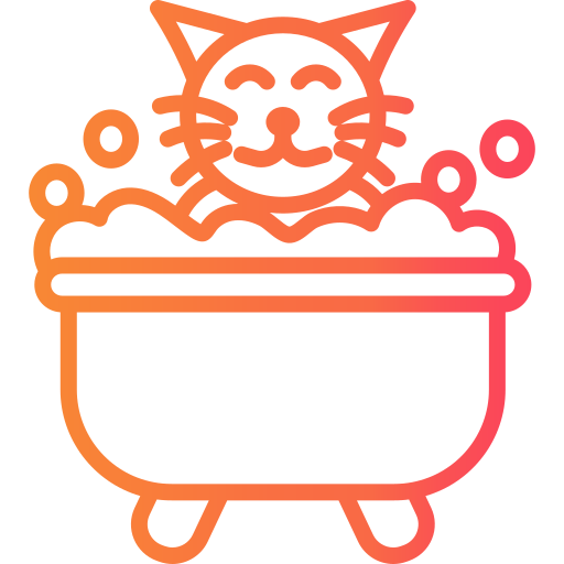 고양이 목욕 Generic Gradient icon