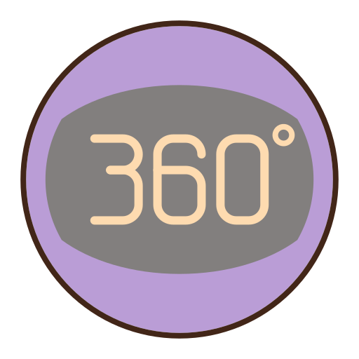 360 stopni Generic Outline Color ikona
