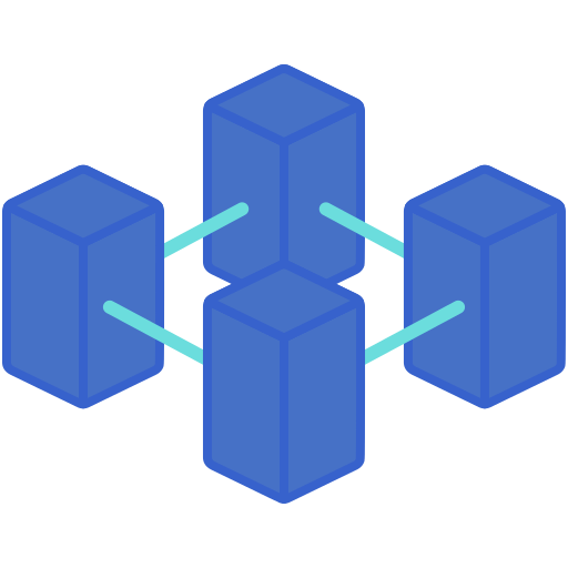 blockchain Generic Outline Color ikona