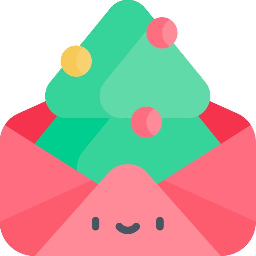Christmas card Kawaii Flat icon