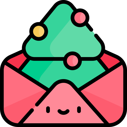 Christmas card Kawaii Lineal color icon