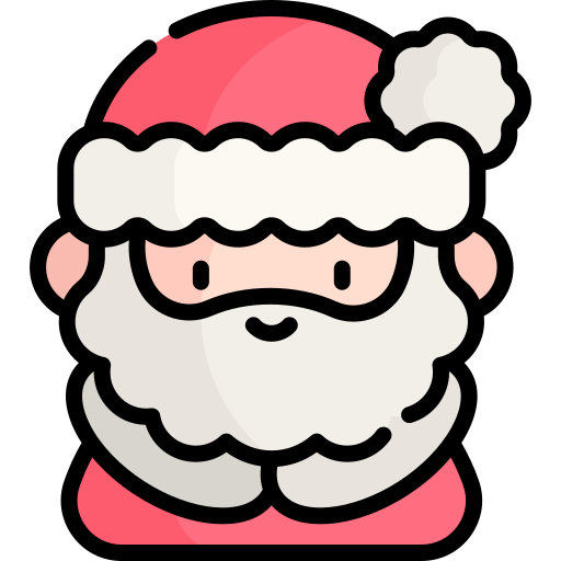 Santa Claus Kawaii Lineal color icon