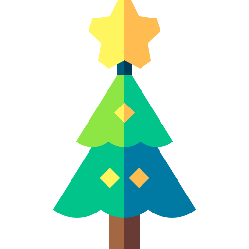 Christmas Tree Basic Straight Flat icon
