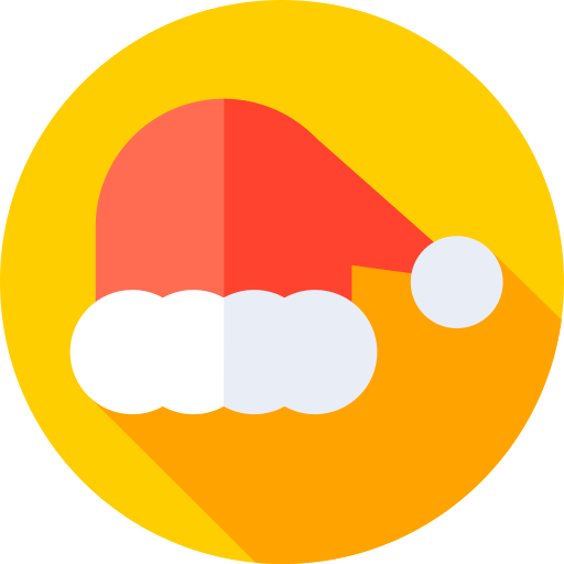 kerstmuts Flat Circular Flat icoon