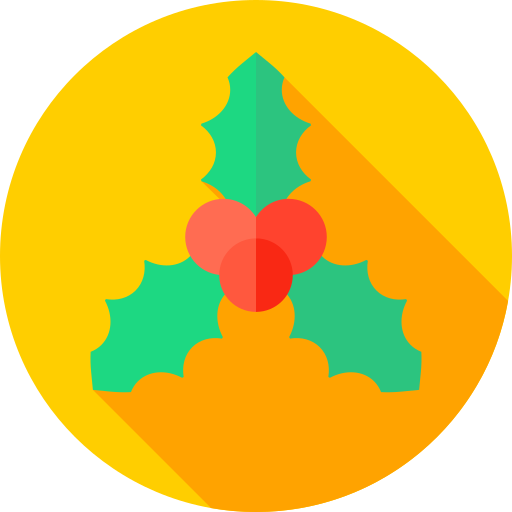 Mistletoe Flat Circular Flat icon