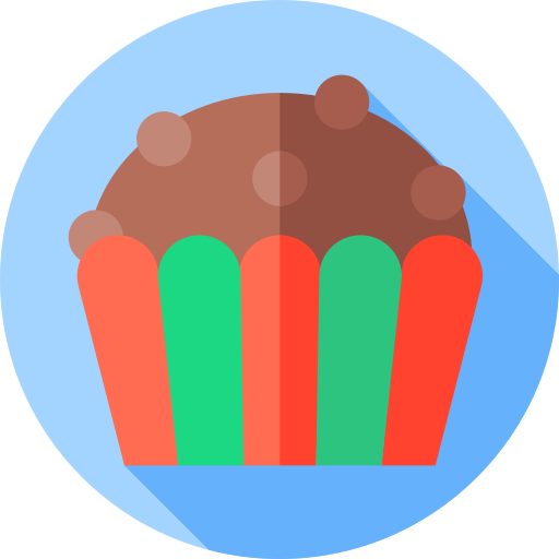 cupcake Flat Circular Flat icon