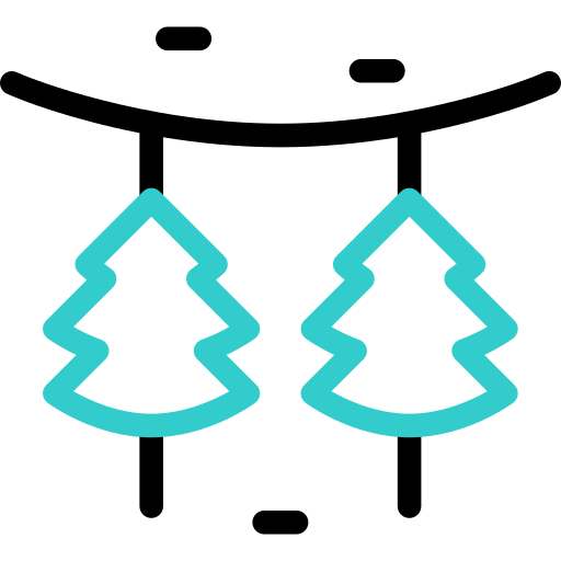 kerst decoratie Basic Accent Outline icoon