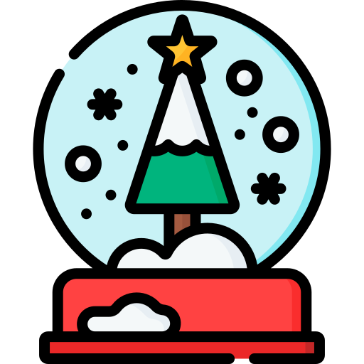 Śnieżna kula Special Lineal color ikona