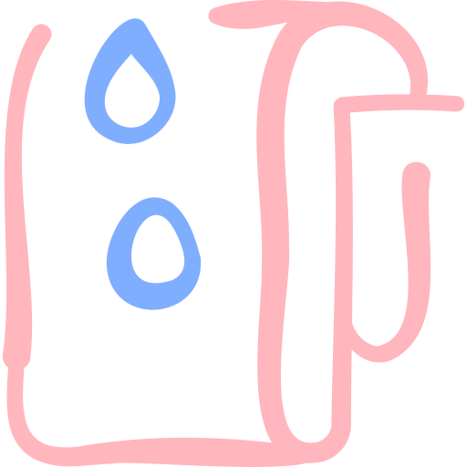 젖은 수건 Basic Hand Drawn Color icon