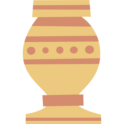 Vase Cartoon Flat icon