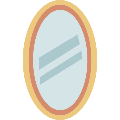 鏡 Cartoon Flat icon