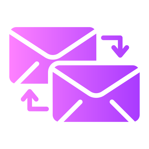 e-mails uitwisselen Generic Flat Gradient icoon