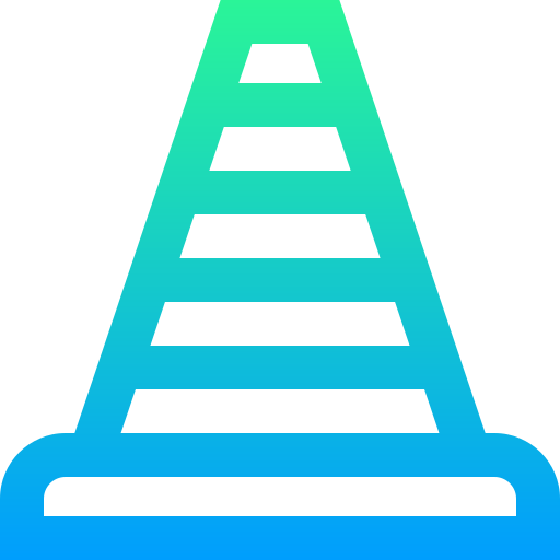 cono di traffico Super Basic Straight Gradient icona