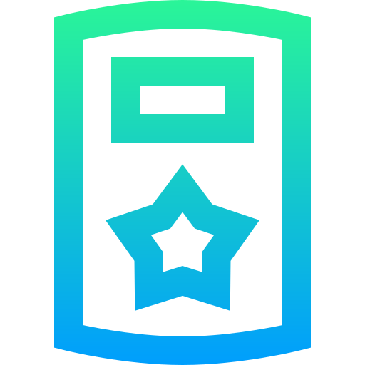 Police Shield Super Basic Straight Gradient icon