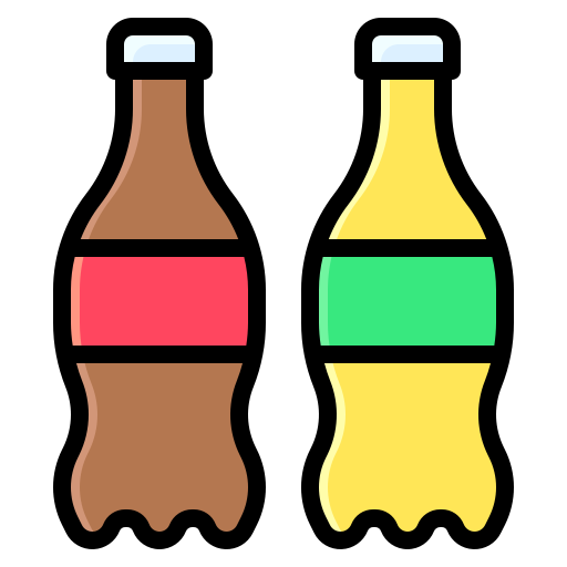 Soda Bottle Generic Outline Color icon